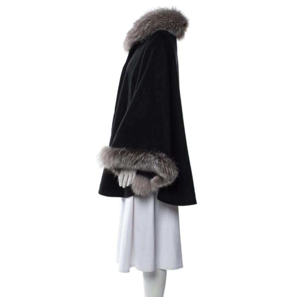 Sofia Cashmere Wool Fur Coat - image 3